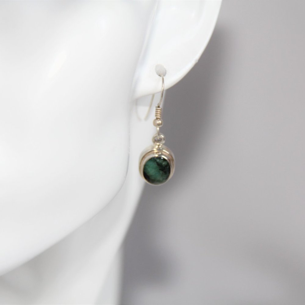 Sterling Silver Ruby Zoisite Dangle Earrings - image 5
